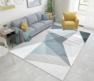 Nordic style carpet living room bedroom carpet crystal velvet print cheap custom carpet on the floor
