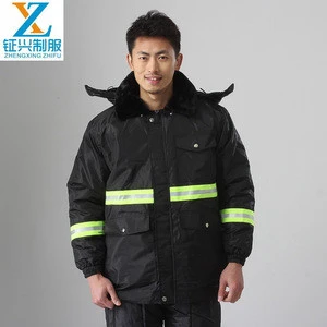 OEM Fireproof Protective work safety reflective winter jacket,  Hi Vis Winter Reflective Workwear for Cold Storage Staff