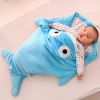 Oem Or Wholesale Cartoon shark sleeping bag Baby out of the stroller baby hugs Newborn seasons kick-proof
