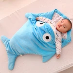 Oem Or Wholesale Cartoon shark sleeping bag Baby out of the stroller baby hugs Newborn seasons kick-proof