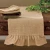 Import OEM Printed Jute Table Runner Burlap Tablecloth Trendy For Wedding from China