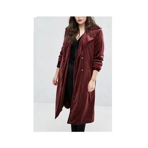 OEM Soft Shell Plus Size Women Red Velvet Coats