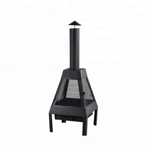 OL-F094-A outdoor fire pit barbeque with chimney