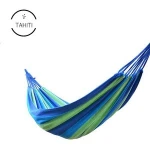 Outdoor Camp Travel Garden Swinging Sleeping Beds Cotton Hang Mat Lightweight Canvas Striped Hammock