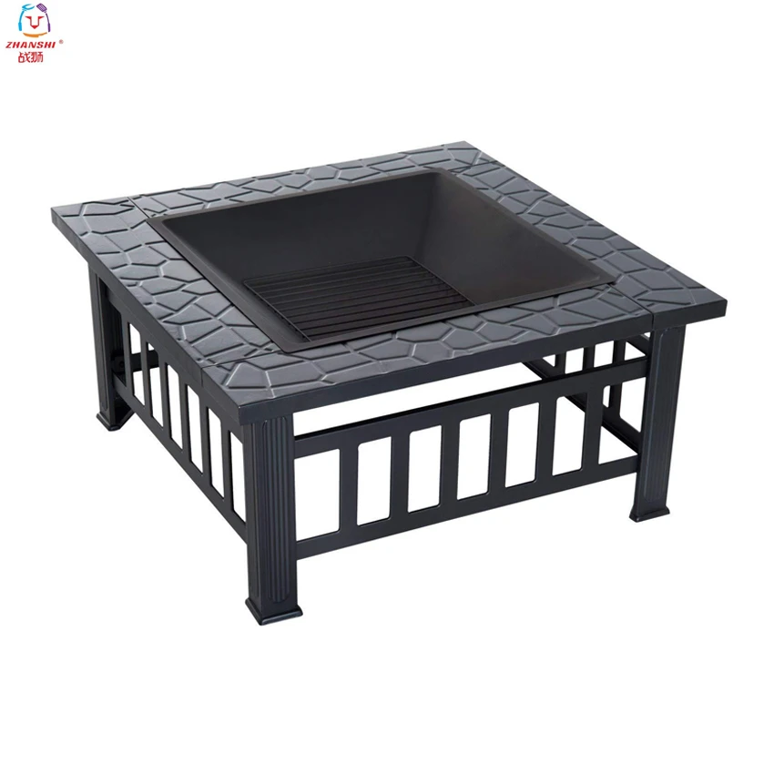 Outdoor garden treasure fire pit Charcoal Firebowl With Mesh Cover table BBQ grill brazier