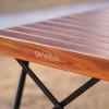 Outdoor Portable Roll Wood Aluminum folding kitchen easy folding camping table