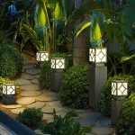 Outdoor solar bollard light garden lights led waterproof lawn lamp villa courtyard park grass ground landscape light