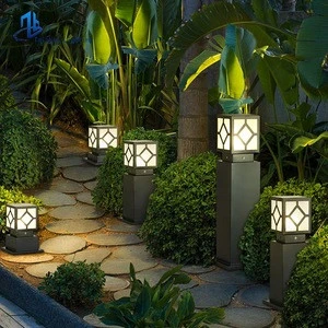Outdoor solar bollard light garden lights led waterproof lawn lamp villa courtyard park grass ground landscape light