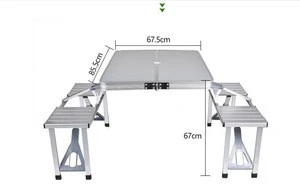 Outdoor sport foldable study table with 4 sets high quality