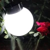 Outdoor Waterproof LED Stainless Steel Garden Decoration Solar Ball Hanging Light