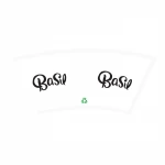 Paper product custom logo printed die cut paper cup fan