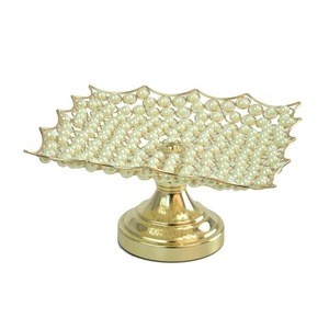 Pearl beads cake riser stand centerpieces for event and home decoration