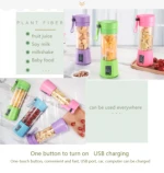 Personal portable usb  blender juicer cup for glass body with safety devices
