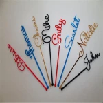 Personalised Wedding Acrylic Drink Stirrers Cocktail Accessories, Custom Name Stir Swizzle Sticks Acrylic