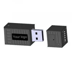 Personalized Gifts 3D Customized Soft Pvc  USB Pen Drive 4GB Container Shape USB Flash Drive With Logo