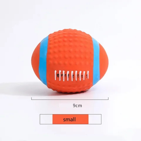 Pet products Teeth-resistant and boring rugby Football miniature dog Teddy training latex voice toys for dogs