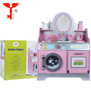 Pink princess basin house play model kids gift dressing table toy