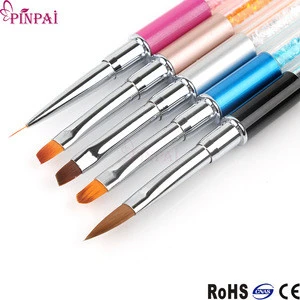 Pinpai brand women gel paint drawing kolinsky germany nail art polish brush acrylic colors crystal pen holder nail brush
