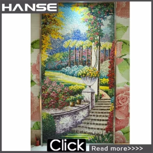 PJ348 flower pattern mosaic tile, free mosaic flower patterns, glass mosaic murals