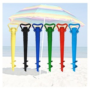 Plastic Beach Outdoor Parasol Base Pole Support Spike Stand Umbrella Sand Screw Anchor