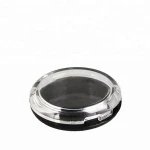 Plastic cosmetic packaging black empty compact powder case