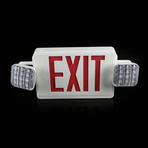 Plastic LED exit sign with lamp emergency lighting symbols