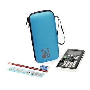 Plastic Two Zippers Bag Texas Instruments EVA Calculator Pencil Case