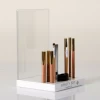 Plexiglass Personal Care Product Tester Display Perspex Perfume POP Counter Display Stand Black Acrylic Cosmetics Glorifier Unit