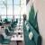 popular design velvet restaurant cafe furniture table and chair booth sofa set