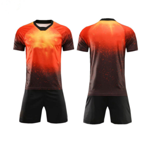 popular heat transfer printing sublimation customized full soccer jerseys uniforms