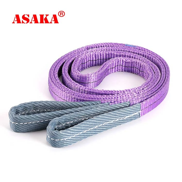Popular Product 3 tons 1meter lifting slings Double Eyes Polyester Webbing