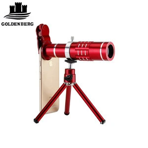 Portable Mini Mobile Phone Telephoto Lens 18x Zoom Optical Telescope Camera Lenses 0.45x Wide Angle Macro Lens With Tripod