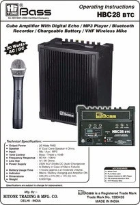 Portable PA Amplifier with Speaker/Digital player/Bluetooth