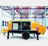 Portable Trailer Concrete Pump 60CBM Capacity S Valve Diesel Concrete Mixer Pump 700m/120m