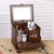 Import Portable Vintage Wooden Makeup Storage Box Train Case Cosmetic Organizer Caddy Tote w/ Mirror & drawer from China
