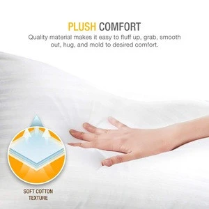 PREMIUM Gel Pillow Loft Luxury Plush Gel Bed Pillow For Home + Hotel Collection Cotton Cover Dust Mite Resistant