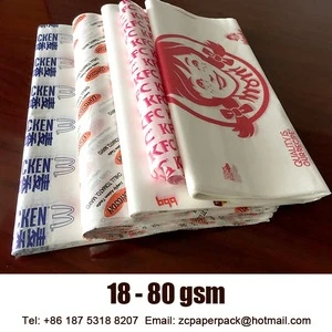 Printed Poly Coated Kraft Paper Sheet For Basket Liner / Food Wraps