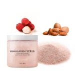 Private Label Exfoliating Whitening Deep Cleaning Body Face Scrub Himalayan Pink Salt Body Scrub