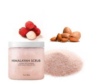 Private Label Exfoliating Whitening Deep Cleaning Body Face Scrub Himalayan Pink Salt Body Scrub