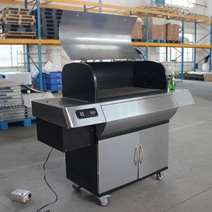 Pro-Tech PT-838 Weber Supplier Wifi Controlled Wood Pellet Smoker bbq charcoal grills with hibachi motor rotisserie