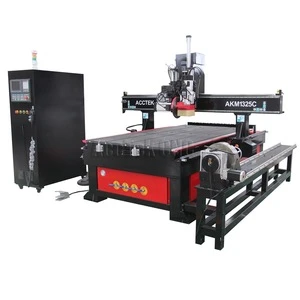 Professional 3 aixs 4 axis 5 axis atc cnc router 1325 wood cutting machine chain saw