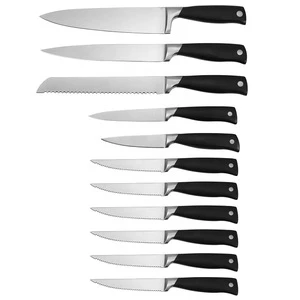 Professional Chef Kitchen Accessories 11pcs Stainless Steel Forged Knife Set