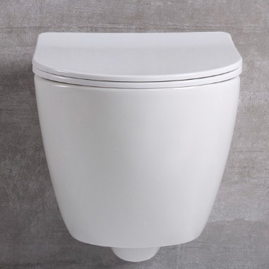 Professional design quiet rimless P-trap ceramic wall hung toilet wc toilets sanitary ware