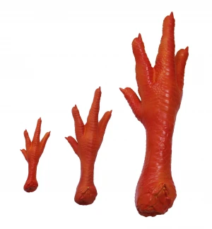 Professional manufacturer supply custom 15.3cm latex chicken feet duck feet funny strange dog toy