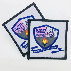 Professional Wholesale Custom OEM School Uniform Woven Name Badges