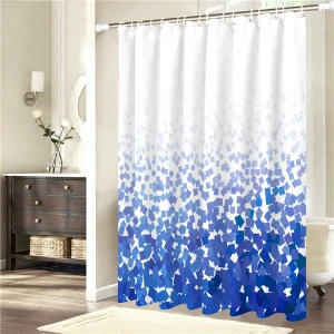 Promotion Custom Design Digital Printing Mildew Resistant Waterproof Bathroom Shower Curtain