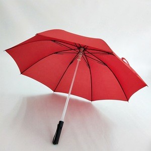 Promotional gift color changing  clear shaft led  straight umbrella with light