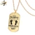 Import Promotional gift custom gold jewelry metal dog tag with necklace from China