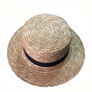 Promotional sun protection floppy boater summer hats  wholesale  straw hat for women