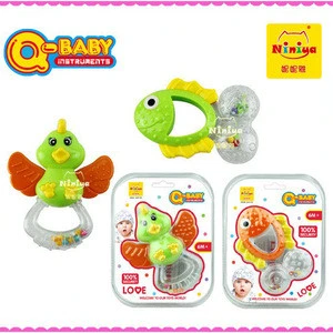 Q-BABY plastic baby wrist rattle toys hot sale